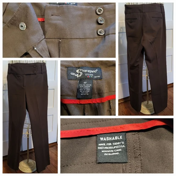 Sharagano | Pants & Jumpsuits | Sharagano Studio Petite Brown Pants |  Poshmark